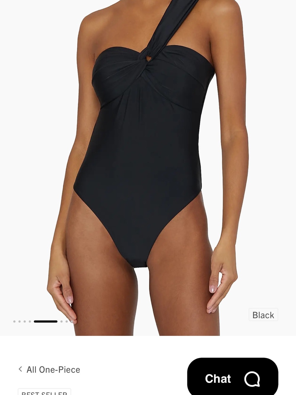 Milly Betsy Black Twist-Front One-Piece Swimsuit - Picture 3 of 12